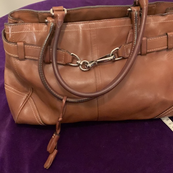 Coach EUC handbag, dark camel colour - Picture 14 of 16